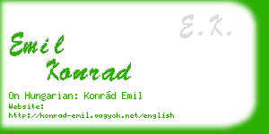 emil konrad business card